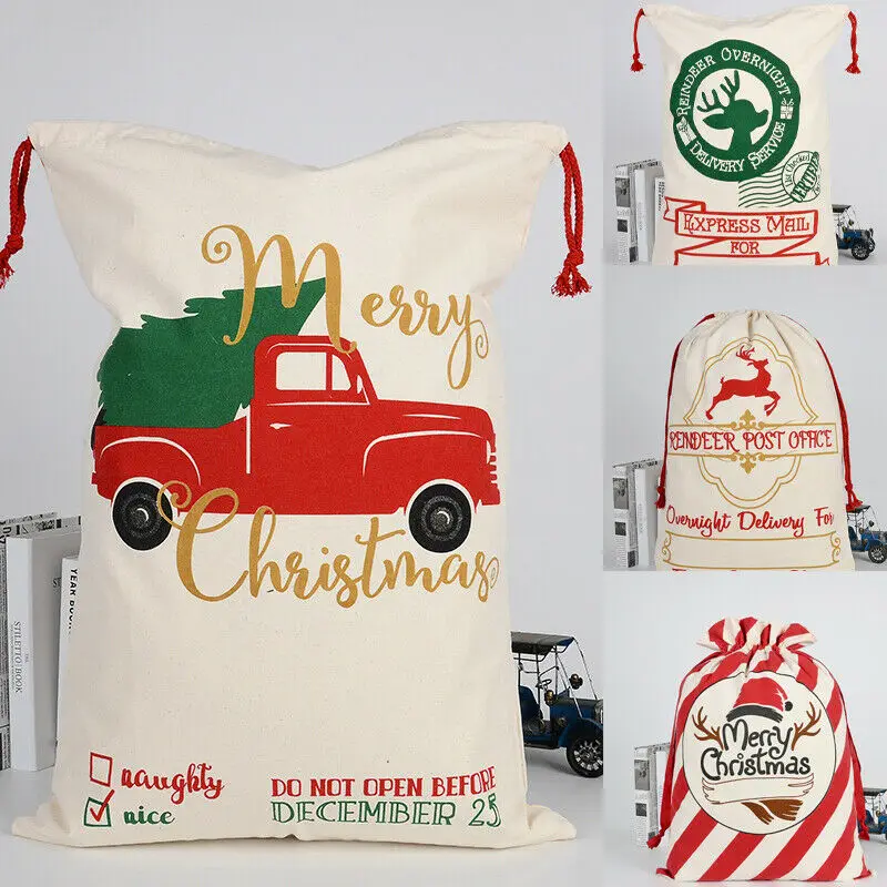 

Drawstring Bags Personalised Name Unicorn Santa Sack Christmas 2019 Reindeer Drawstring Bags Stocking Bag