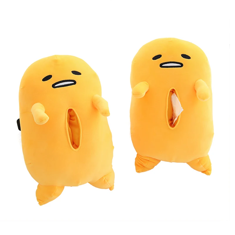 

40*30cm Lazy Egg Tissue Box Car Armrest Box Universal Cartoon Cute Plush Tissue Box Cover Holder Car Interior Products Decora