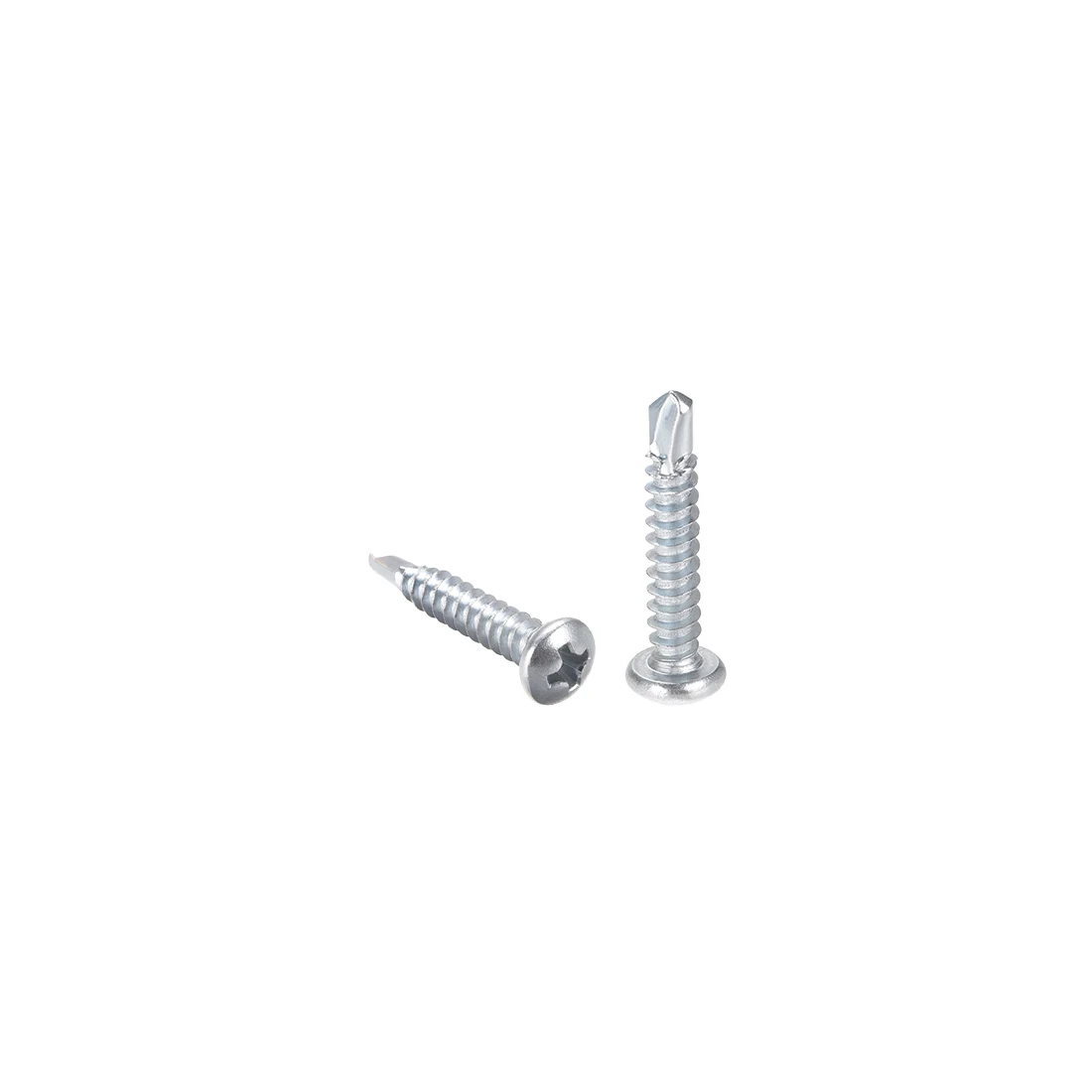 Uxcell 100pcs 8 x 1 2 Self Tapping Screws Zinc Plated Carbon Steel 