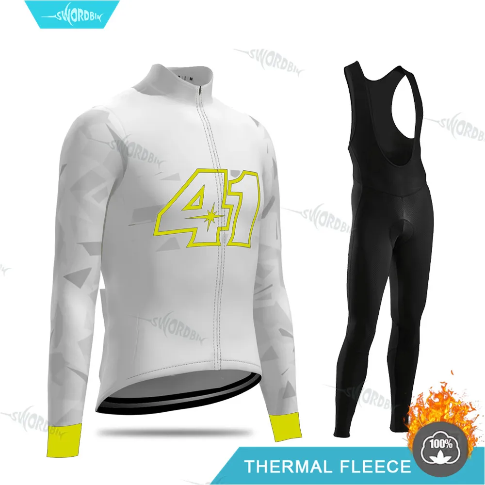 Bib Cycling Set Зимняя одежда для велоспорта GOBIKING Pro Team, комплекты Джерси для велоспорта MTB, термальный флисовый костюм для шоссейного велоспорта, Ropa куртки Ciclismo - Цвет: Bib Cycling Set