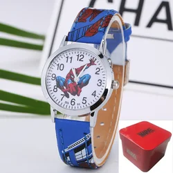 Disney Marvel Hot Sale SpiderMan Watch new Cute Cartoon Watch Kids Watches Quartz Watch Gift Children Hour reloj montre relogio