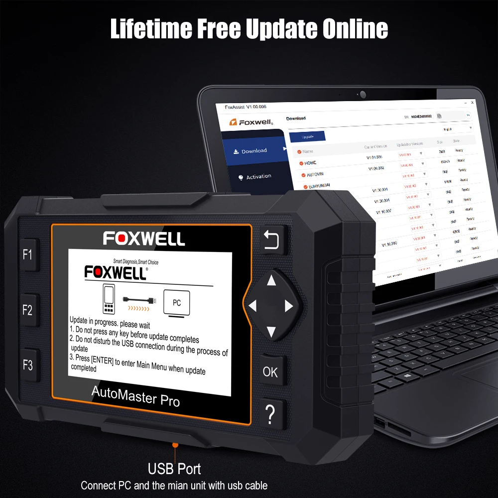Автомобильный диагностический инструмент Foxwell NT624 Elite OBD2 все системы сканер EPB