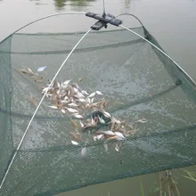 

Foldable Mesh Baits Trap Cast Dip Net Crab Shrimp Smelt Eel Crab Lobster Minnows Shrimp Crawfish Net 2 Sizes