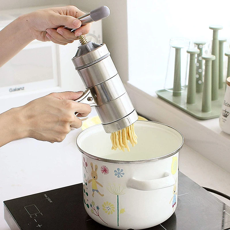 Home Manual Noodle Maker Hand Squeezing Noodle Maker Stainless Steel Press Pasta Spaghetti Machine Cooking Kitchen Accessories