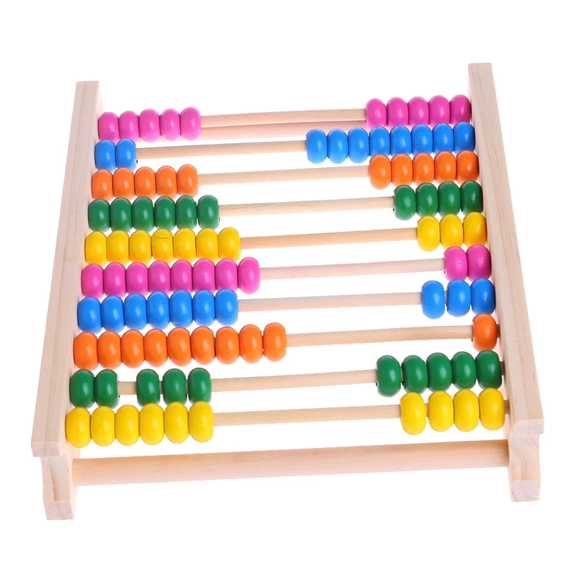HBB Abacus деревянный шарик Математика подсчет образовательные 10 баров для раннего обучения образовательные дошкольные обучающие игрушки