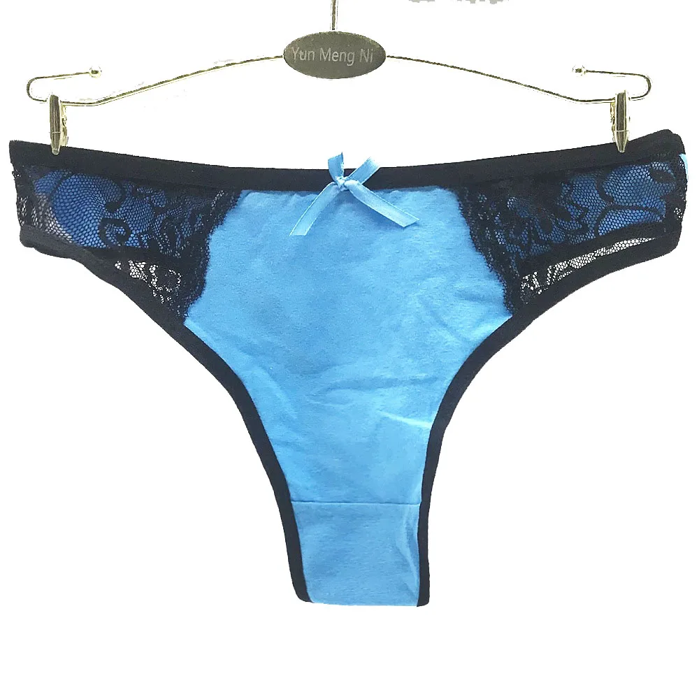 women's patchwork mesh lace g-string underwear thin cozy sexy thong panties intimate breathable briefs ladies bow underpants