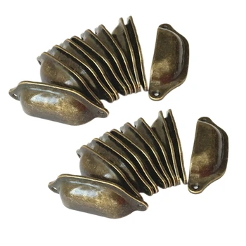 

20Pcs Vintage Drawer Door Cabinet Iron Shell Cup Handle Cupboard Knob 9.7cmx3.5cm