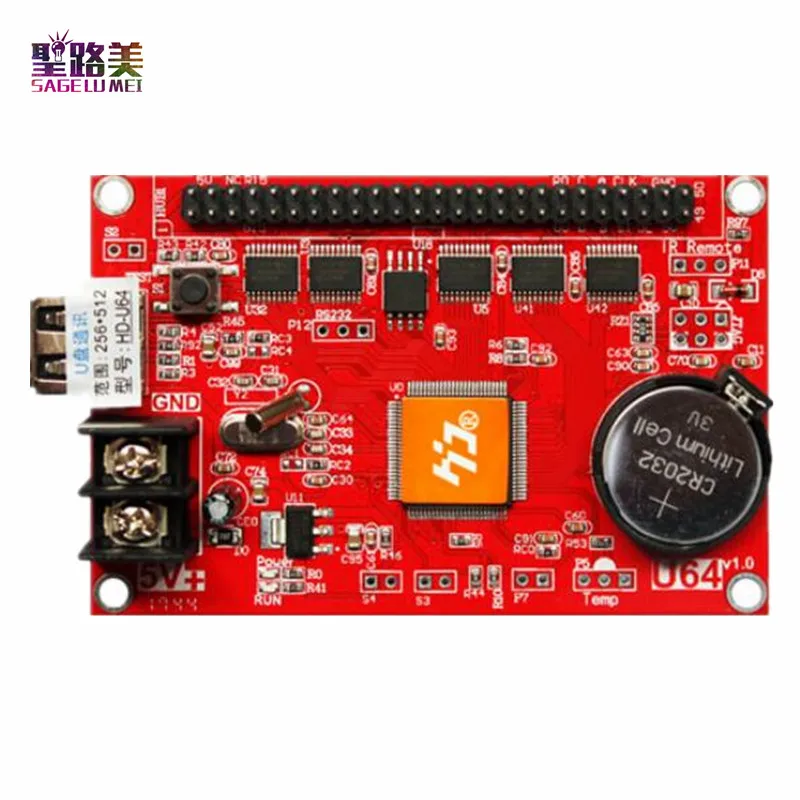 Huidu HD-U64 HD U64 светодиодный контроллер дисплея Одноцветный и двухцветный P6 P10