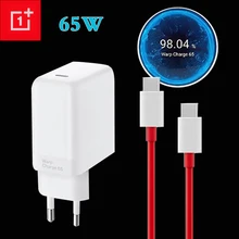 Original Oneplus Warp Charge 65w Power Adapter EU us quick Charger 65 w Type C To Type C Cable One Plus 9 pro 9R 8T 8 nord n100