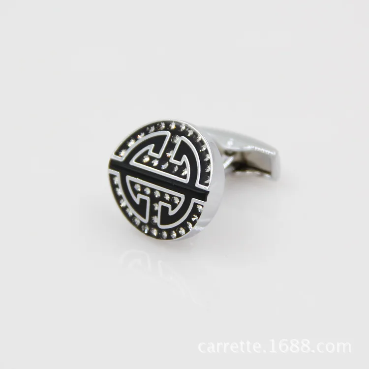 New Style Crystal Series Circle Split Surface Men French Shirt Cufflinks Sleeve Nail