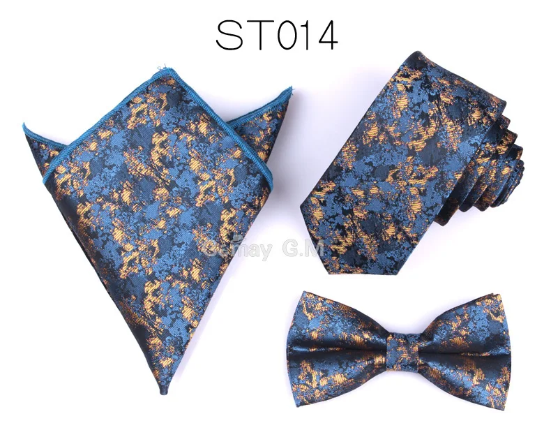 Галстук-бабочка с карманом, квадратный галстук, набор для мужчин, жаккардовый тканый цветочный галстук-бабочка, галстук и носовой платок