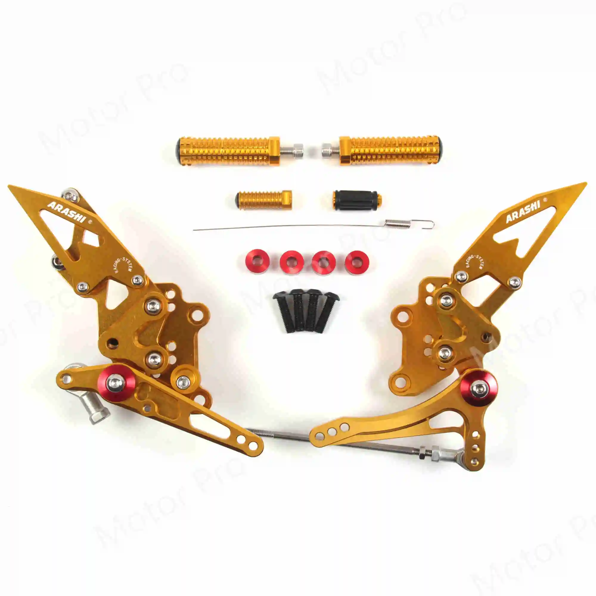 Регулируемые подножки для KAWASAKI NINJA 300 2013- валик для ног Rearset педаль EX300B ABS EX300A EX300 SE - Цвет: 2.0 Gold