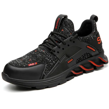 

Top Quality Men Safe Shoes Anti-smashing Anti-piercing Lightweight Breathable Deodorant Work Shoes Zapatos De Hombre