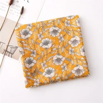 

floral scarf women autumn spring fashion elegant long printed scarf shawl foulard femme accesorios mujer
