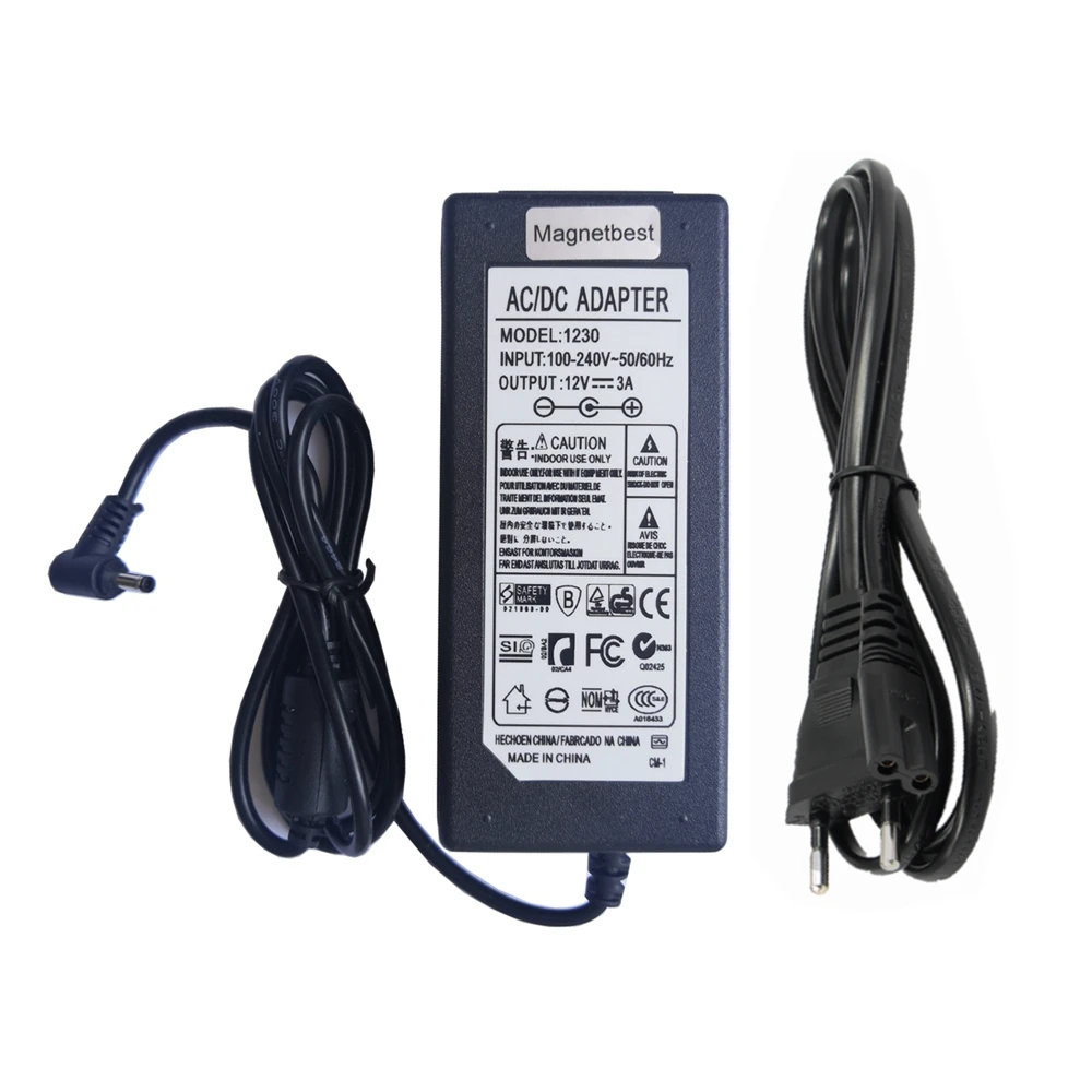 12V3A AC DC адаптер зарядное устройство для hasee XS-5Y10S2 5Y71 TM4101 ноутбук Питание 12 В 3A с ЕС/США AC кабель шнур питания