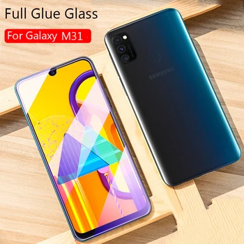 

2 Pieces For Samsung Galaxy M31 Tempered Glass Full Glue 9H Shock-Proof Screen Protector For Galaxy M31 Glass
