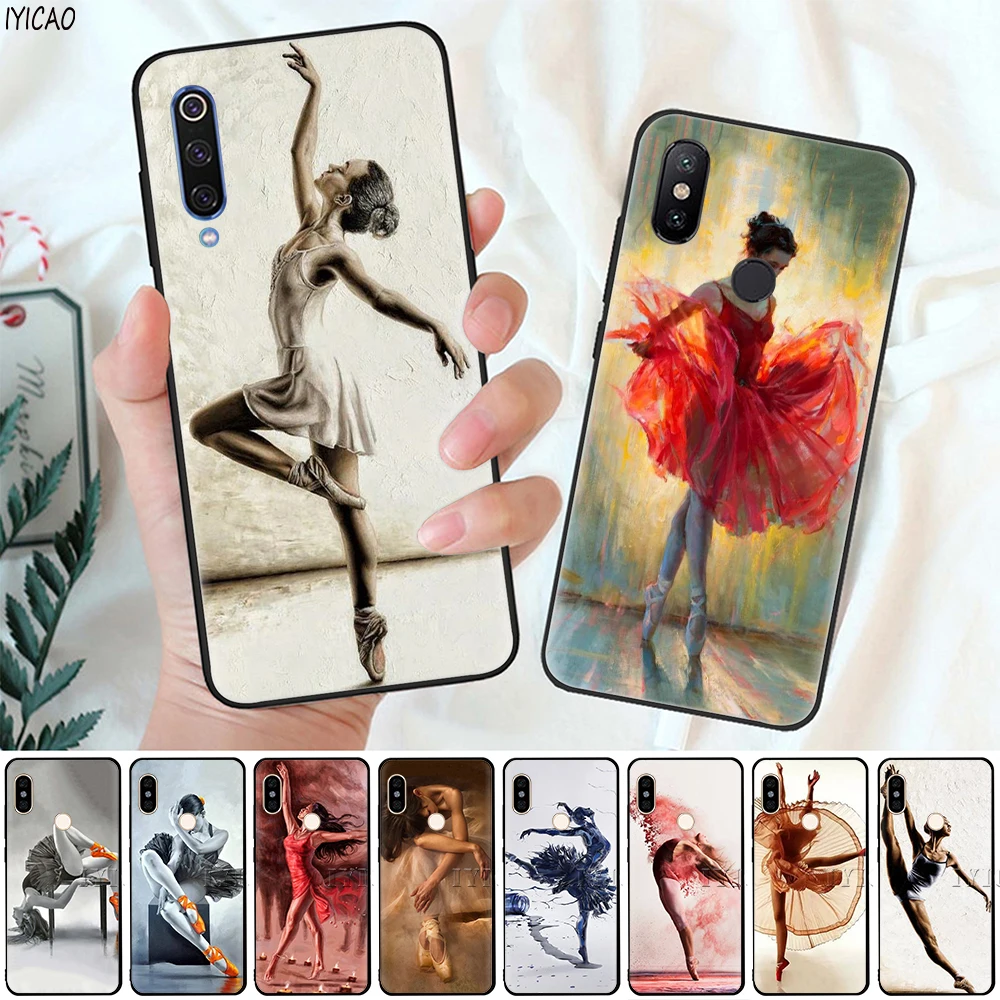 IYICAO балетки Танцы мягкий чехол для Redmi K20 8A 7A iPhone 7 6 Plus Pro 6A 5 5A 4X 4A S2 Go силиконовый |