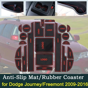 

Anti-slip Mat Water Coaster Car Groove Rubber Cushion Stickers for Dodge Journey JC Fiat Freemont SRT R/T 2009~2016 2011 2015