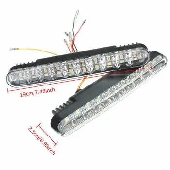 

LED Daytime Running Light DRL Fog Lamp White & Yellow Universal Trucks