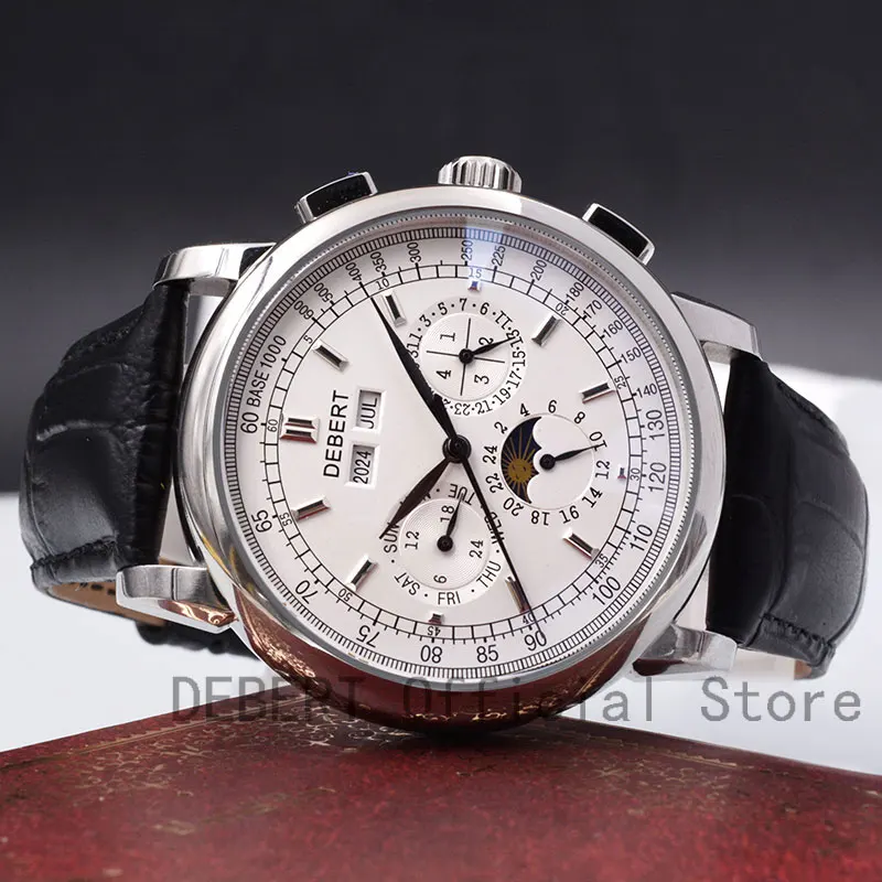 42 Moon Phase watch men Week calendar year month automatic mechanical часы мужские механические montre homme 316L Stainless stee|Mechanical Watches| - AliExpress