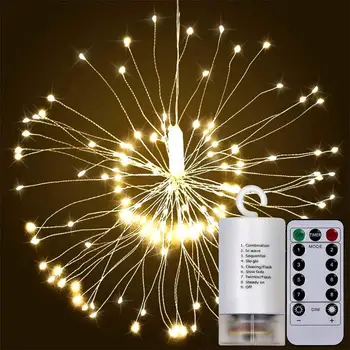 

IP65 outdoor fireworks ring light 4AA battery 120LED lights Christmas lights string