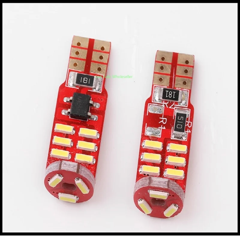 

200 шт. T10 Led Canbus W5W 194 4014 15SMD белый авто светодиоды лампы укрыты внутренной сводной Лампы для чтения обратная Лицензия плиты лампы 12V