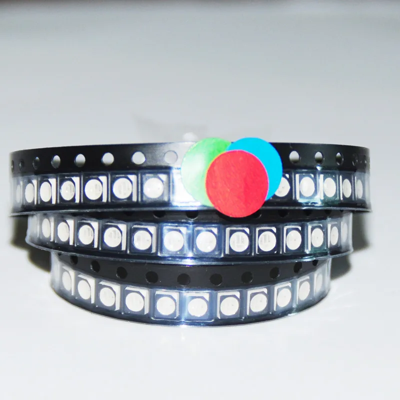 100 шт. SMD LED RGB диод 3528 5050 1206 Alto Brilho многоцветный Diod яркость красный зеленый синий|smd