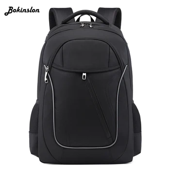 

Bokinslon Casual Student Backpack Male Drawstring Oil Wax Canvas Bag Diagonal Man Travel Backpack