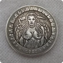 Typu # 22_Hobo nikiel monety 1921-P Morgan dolar kopia monety-replika monety okolicznościowe tanie tanio DASHUMIAOCOIN Metal Antique sztuczna 2000-Present CASTING Chiny