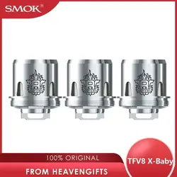 Оригинальный 3 шт SMOK TFV8 X-ребенка катушки 0.4ohm Q2 двойной катушкой/0.25ohm M2/0.13ohm X4/0.2ohm T6 головы для курения TFV8 X-Детские танк распылителя