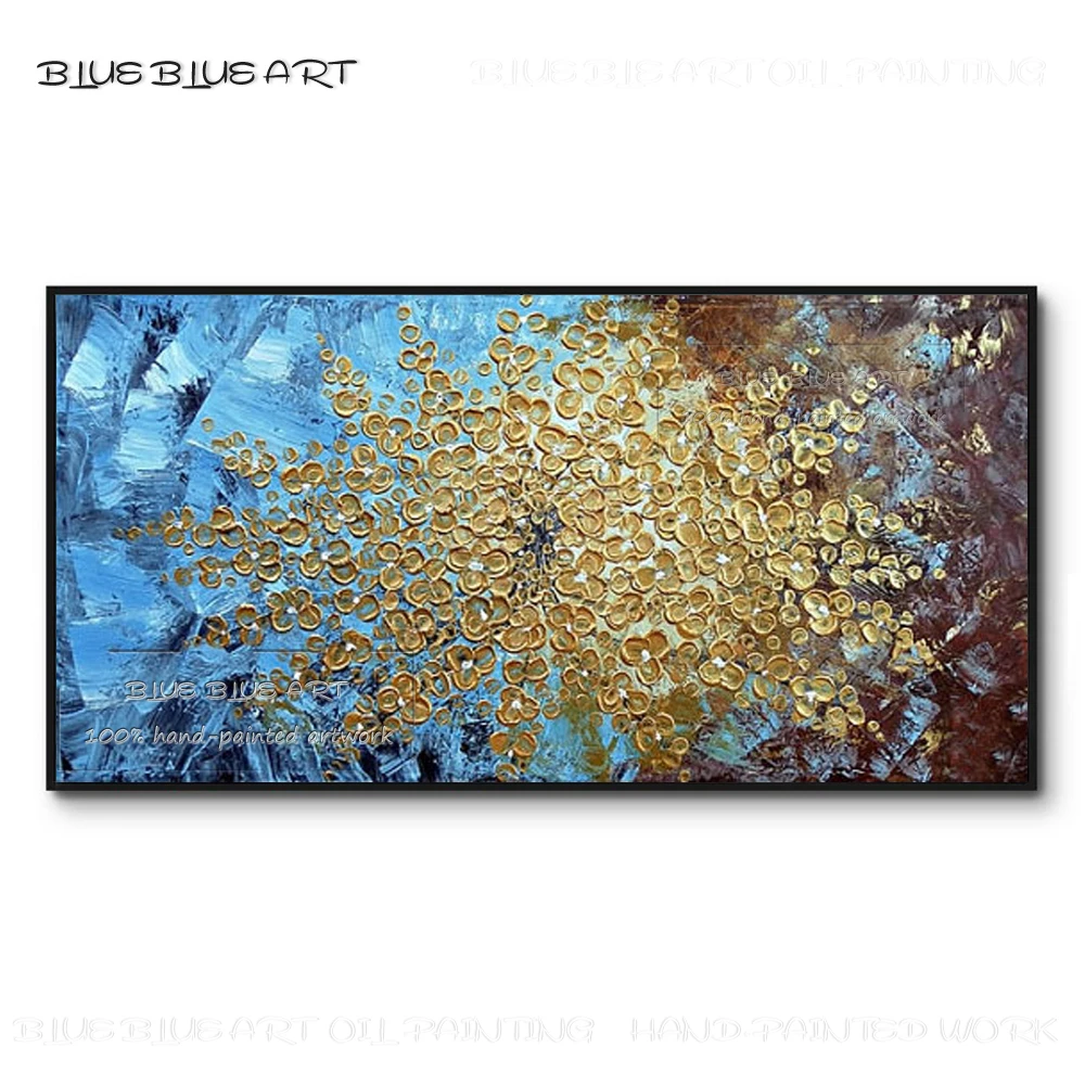 Fashion Artwork Hand-painted High Quality Abstract Flowers Acrylic Painting on Canvas Fine Art | Дом и сад