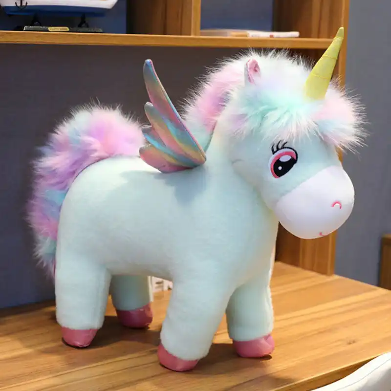 unicorn with rainbow hair toy