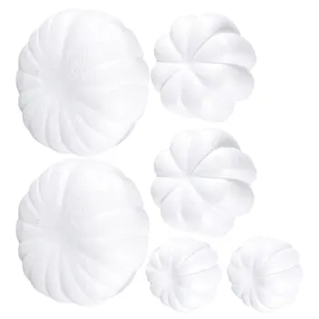 

6pcs Pumpkin Decor Delicate Practical Useful Pumpkin Decorations Fake Pumpkin Model Halloween Supply for Fall Harvest