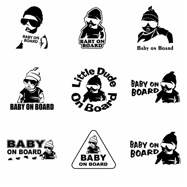 Funny BABY ON BOARD Car Sticker Auto Stickers Decal To Cover Scratches  Window Decal For Rear view Mirror Cars Head Engine Decor - AliExpress