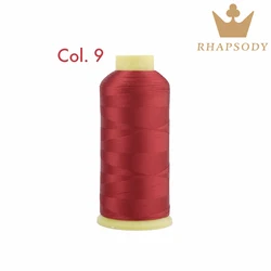 Premium Polyester Embroidery Thread - 5000m, Vibrant Assortment (9High Risk Red)