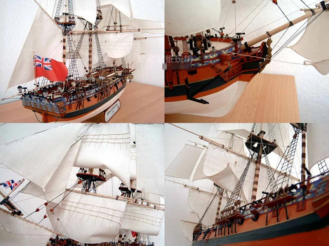 1:96 Scale UK Royal Navy HMS Cleopatra Shipyard DIY Handcraft Paper Model Kit Handmade Toy Puzzles 3
