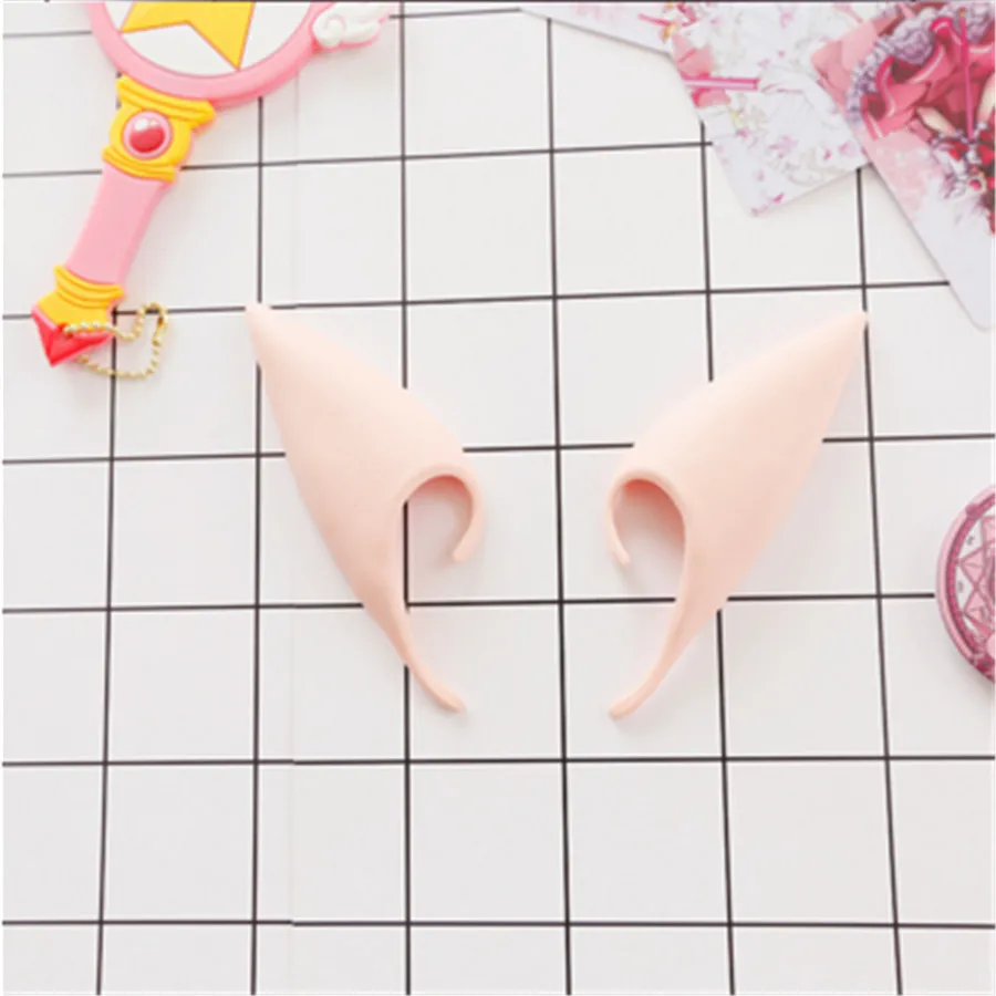 Halloween Party Supply Latex Soft Pointed Mysterious Angel Elf Ears Carnival Cosplay Accessories LARP Prosthetic Tips False ears