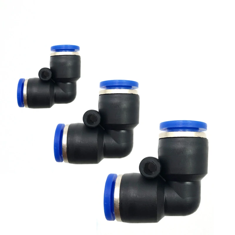 

High Quality Pneumatic Fittings Plastic Fittings Elbow L Fittings Pipe Hose Push-on One-touch Fittings PV4/6/8/10/12