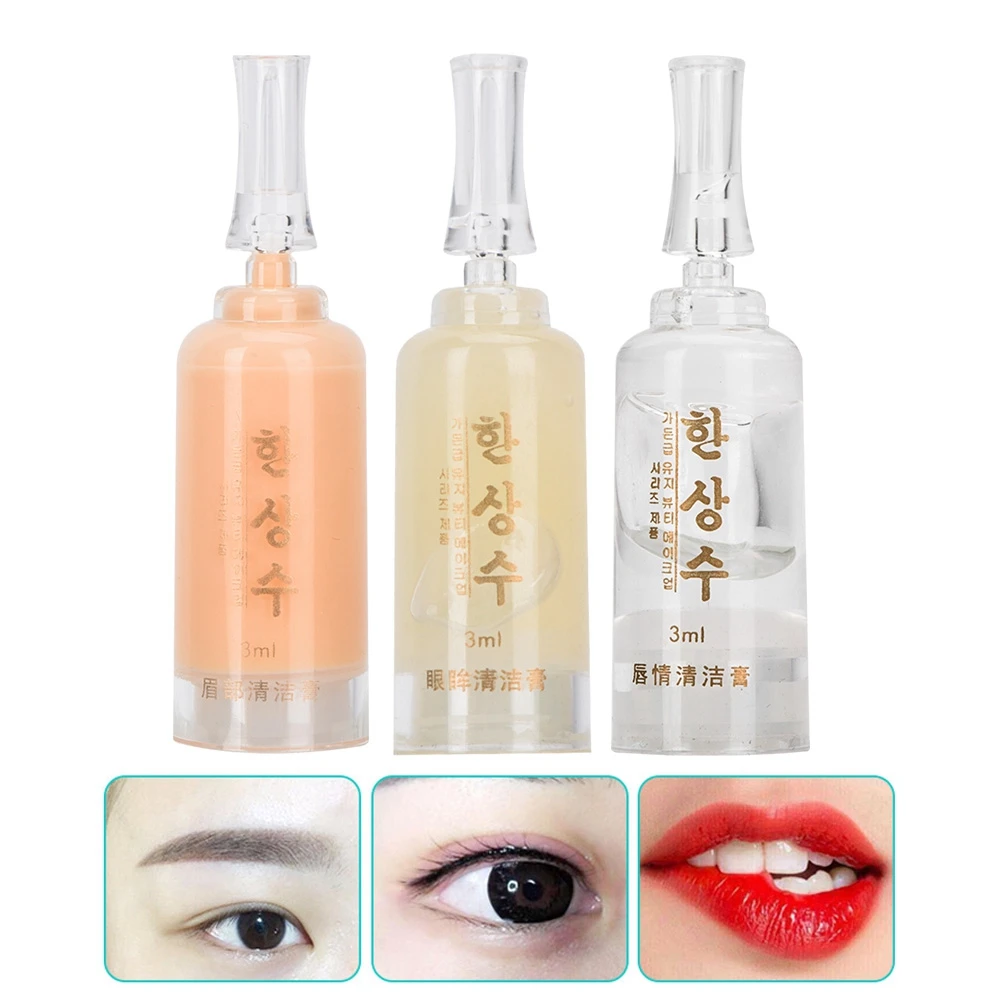 

3ML Semi-permanent Tattoo Cleaning Cream Gel Inhibitory Tissue Eyebrow Eye Lip Cleanser tattoo removal cream permanent makeup