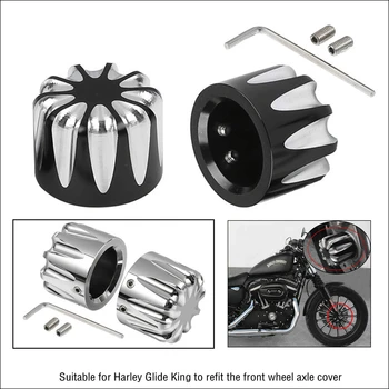 

1 Pair Motorcycle Front CNC Axle Nut Covers For Harley Touring FLHT FLSTF FLSTC XL1200X Dyna Wide Glide Fat Bob