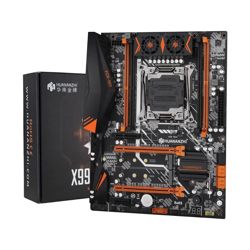Huananzhi X99 Bd4 X99 Placa-mãe Intel Lga 20113 Todas as Séries Ddr4 Recc128gb M.2 Nvme Ngff Atx Servidor Mainboard Placas-mães - Imagem 2