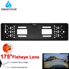 European Car Number License Plate Frame Rear View Camera Fisheye Night Vision Reverse Backup Parking RearView Cam Auto Accessory
