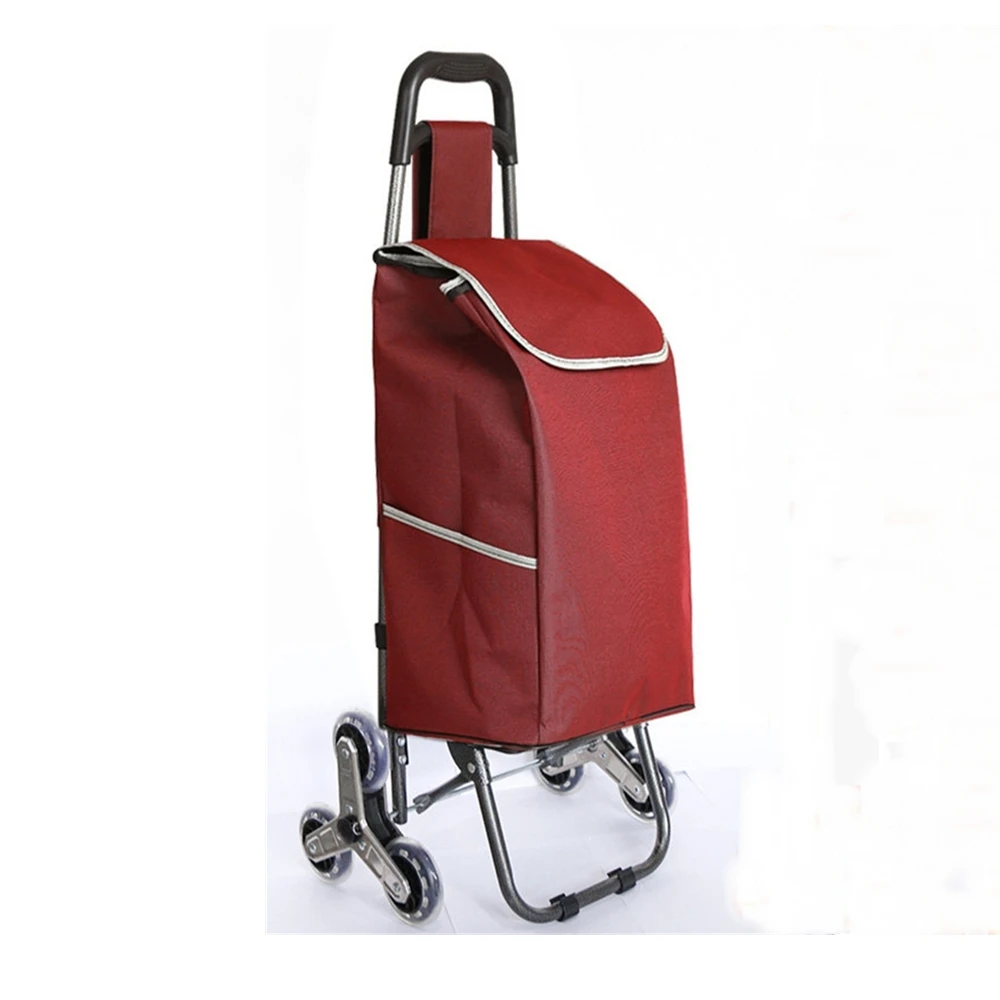 

B-LIFE Stair Climber Cart Foldable Compact Grocery Pull-Cart Hot Cold Food Carrier Bag Clip for Condo Apartment