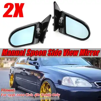 

Manual Adjustable Carbon Fiber Look 2x Car Side View Mirror Rearview Mirror For Honda For Civic 4Dr Sedan 1996-2000 Spoon Style