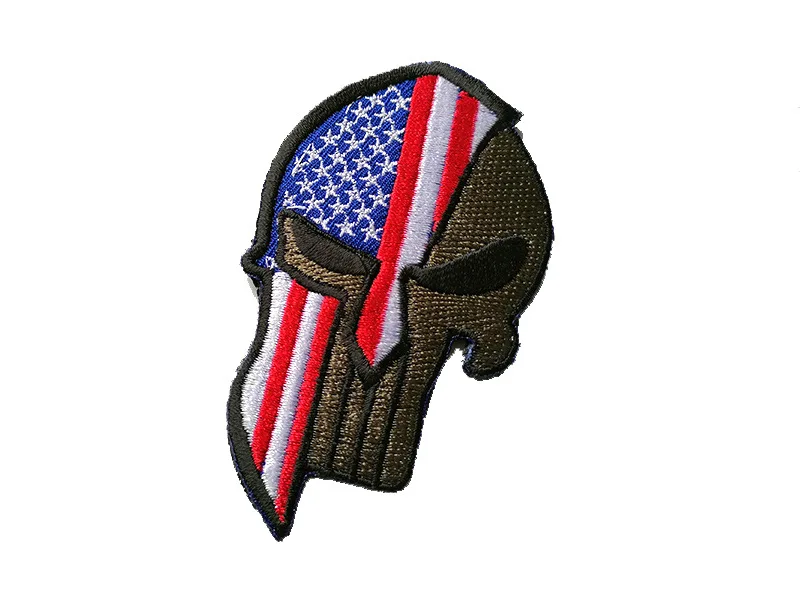 XICC вышивка череп шлем флаг военная армия тактические заплатки Каратель значок для одежды сумки DIY Горячая Израиль спартанская наклейка