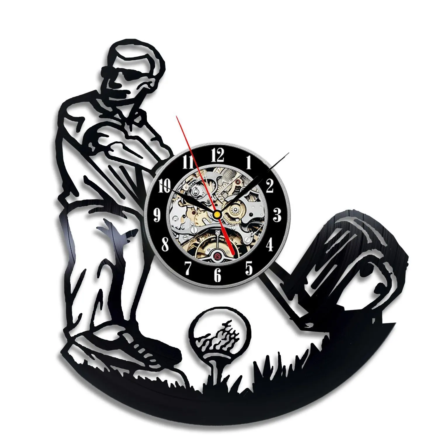 

Vinyl Wall Clock Amazon EBay Wish Hot Selling Golf Vinyl Wall Clock Decoration