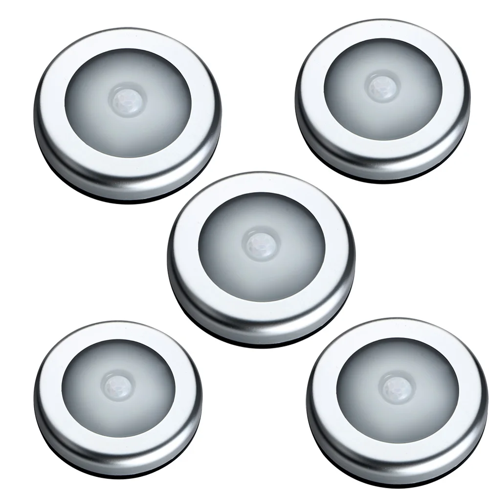 5pcs Light Светодиодный Ночной светильник, интеллектуальный магнитный беспроводной инфракрасный датчик движения, активированный Ночной светильник, Индукционная лампа для шкафа, коридора - Испускаемый цвет: 5pcs Light