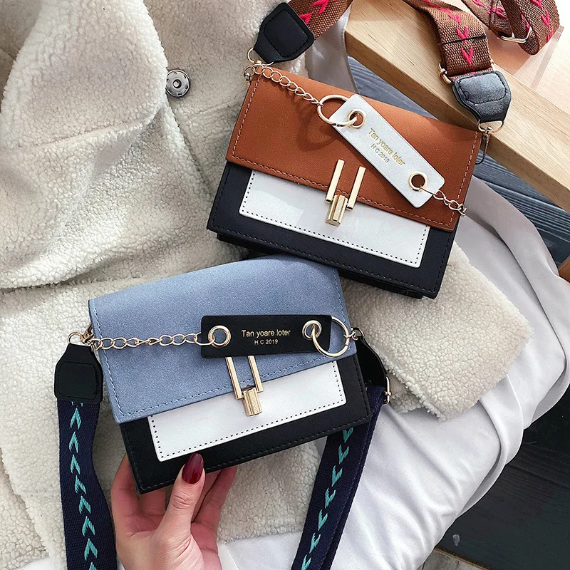 

New texture small square bag women's bag 2020 tide Korean version of the wild frosted small square bag shoulder messenger bag