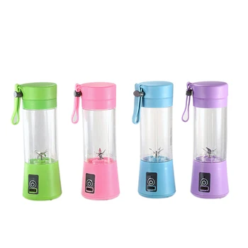 

380Ml Mini Usb Rechargeable Portable Electric Fruit Juicer Smoothie Maker Blender Machine Sports Bottle 4 Sharp Blades Fruit Mix