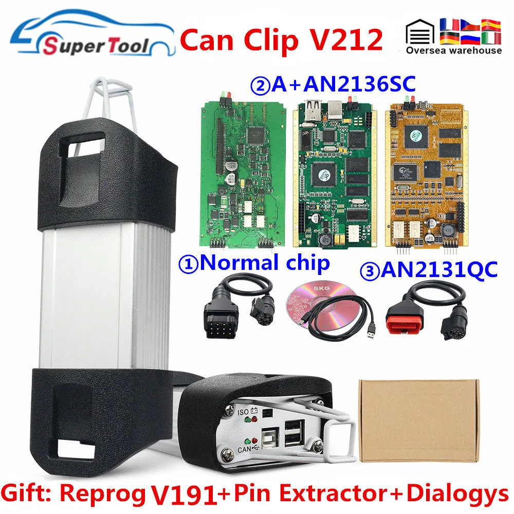 Can Clip V212/v209pour Renault Cypress An2131qc An2136sc, Puce Complète